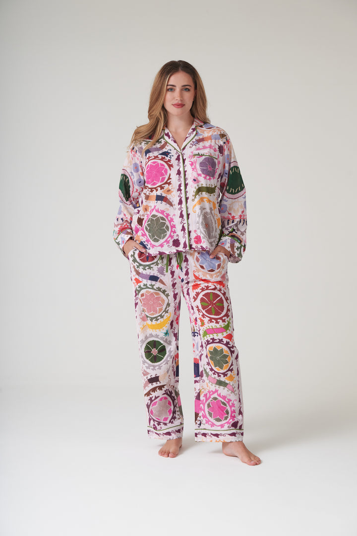 Susani Pink Cambric Pyjama Set