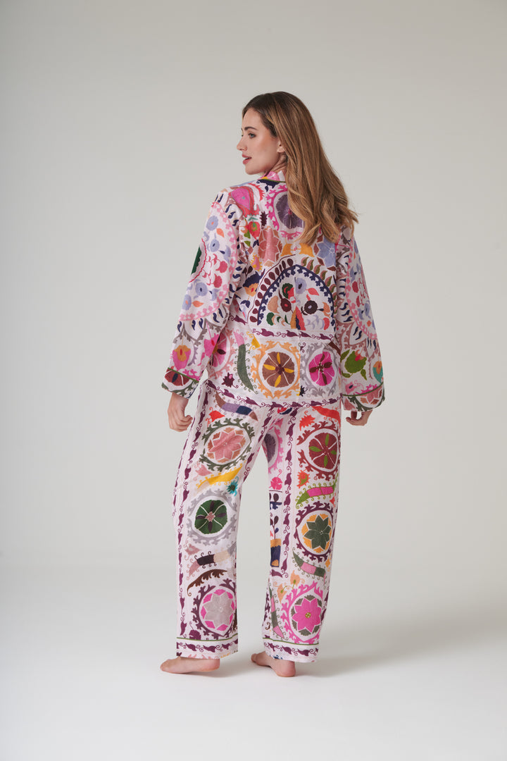 Susani Pink Cambric Pyjama Set