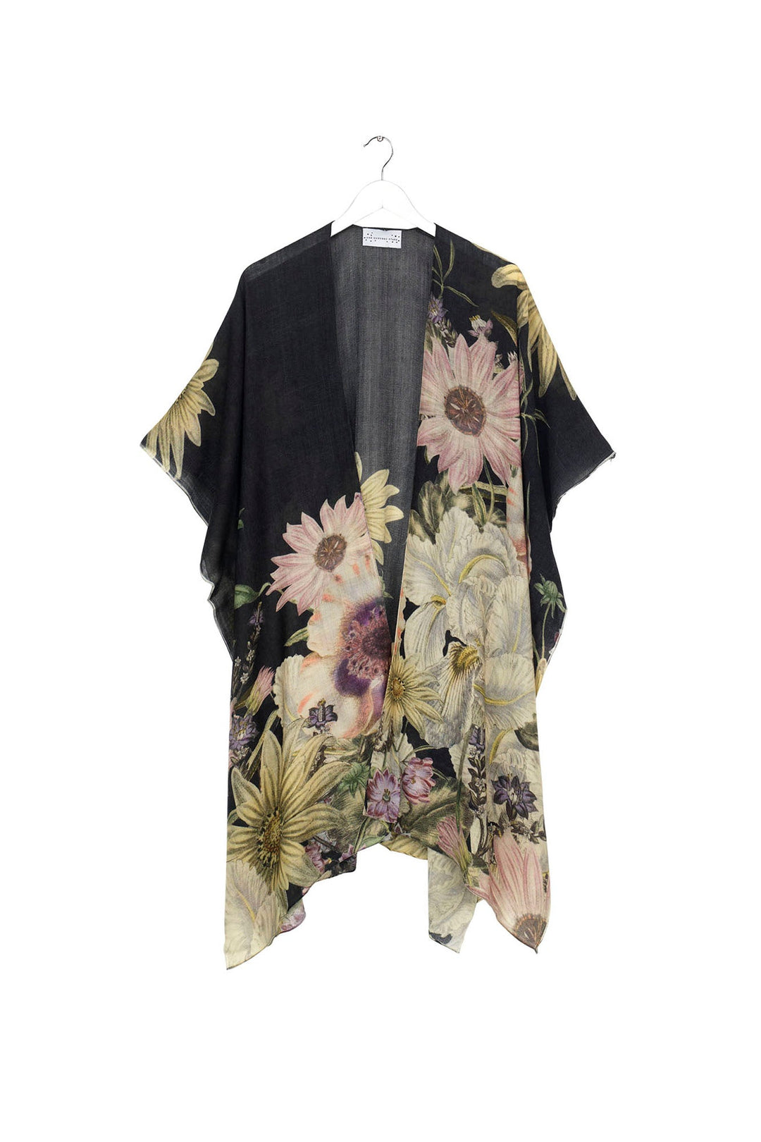 Daisy Black Wool Throwover