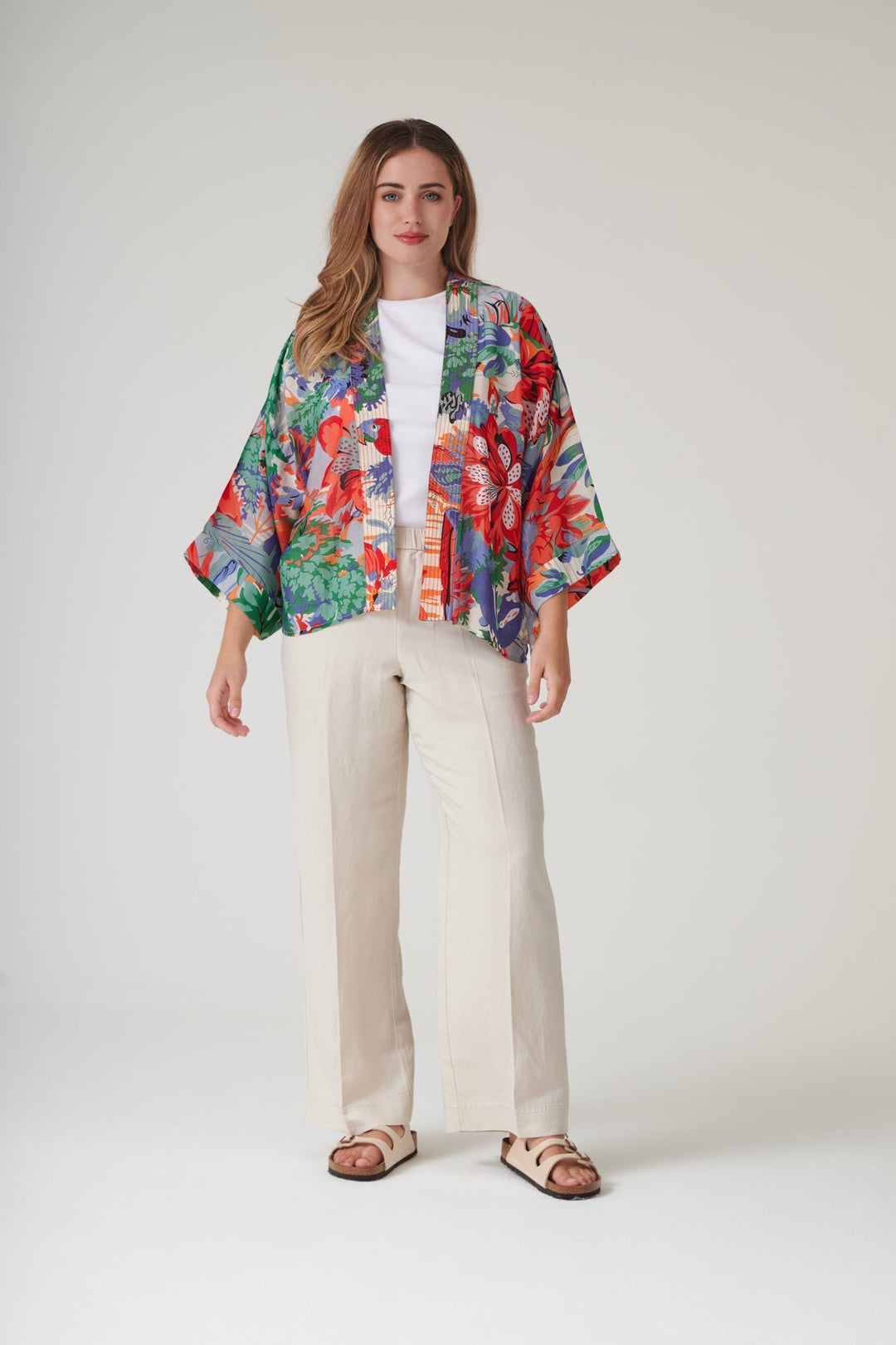 Tropicana Blue Kimono - One Hundred Stars