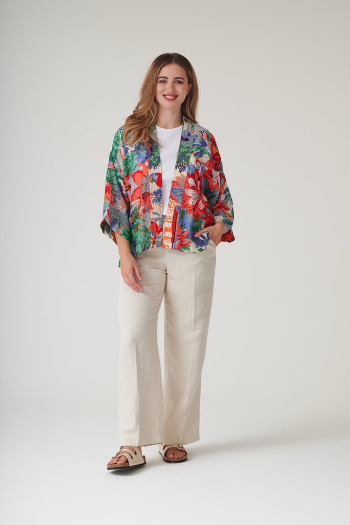 Tropicana Blue Kimono - One Hundred Stars