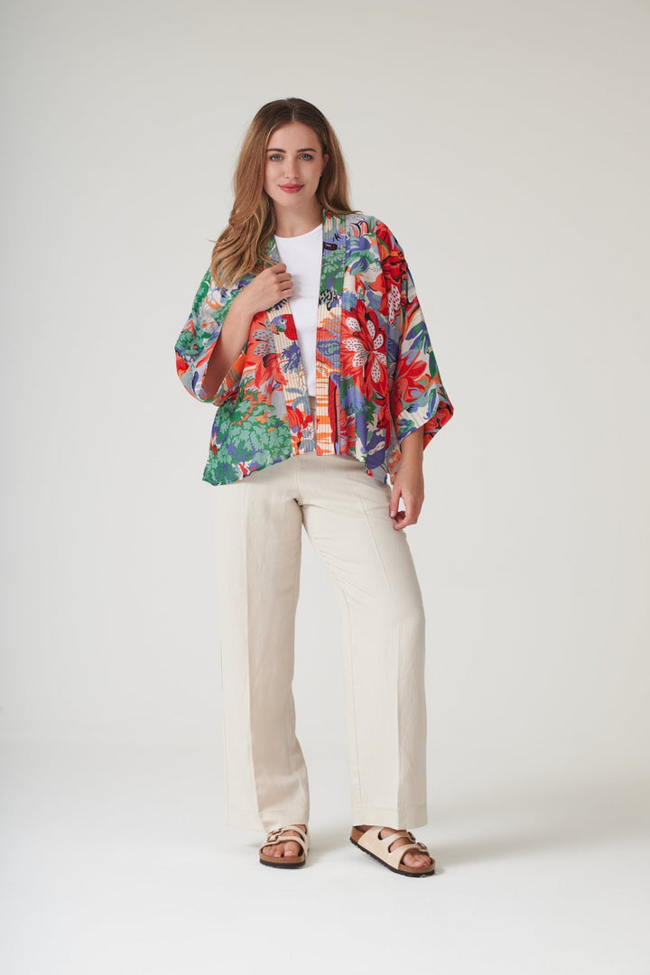 Tropicana Blue Kimono - One Hundred Stars