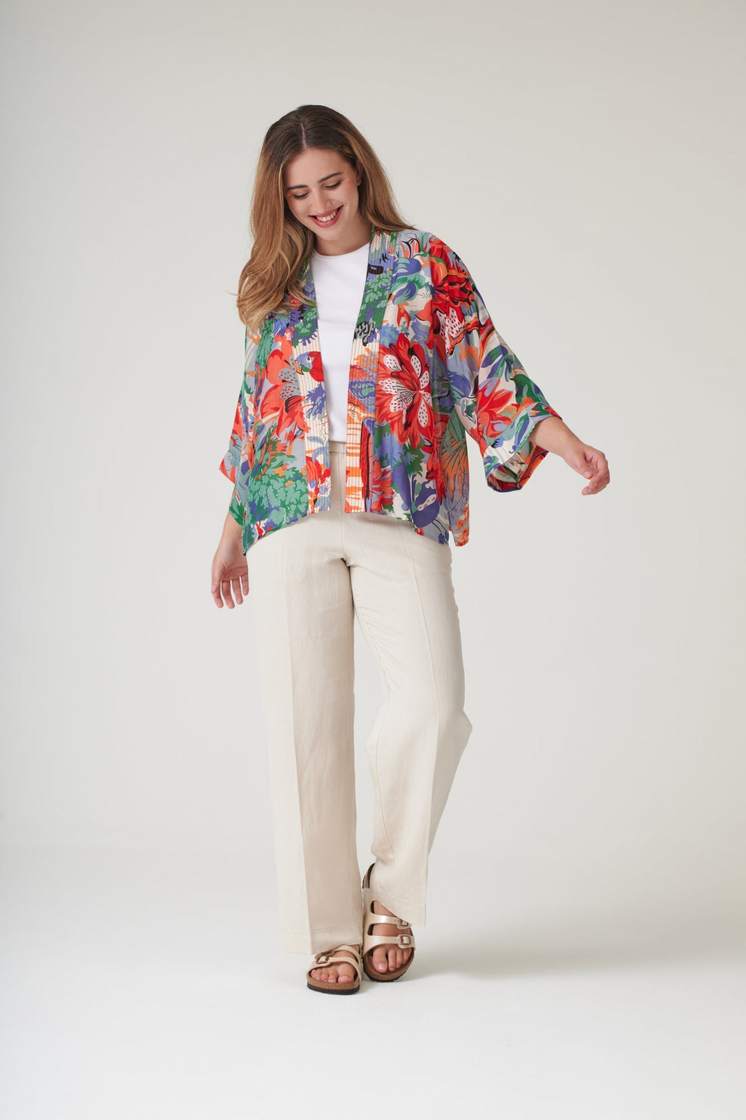 Tropicana Blue Kimono - One Hundred Stars