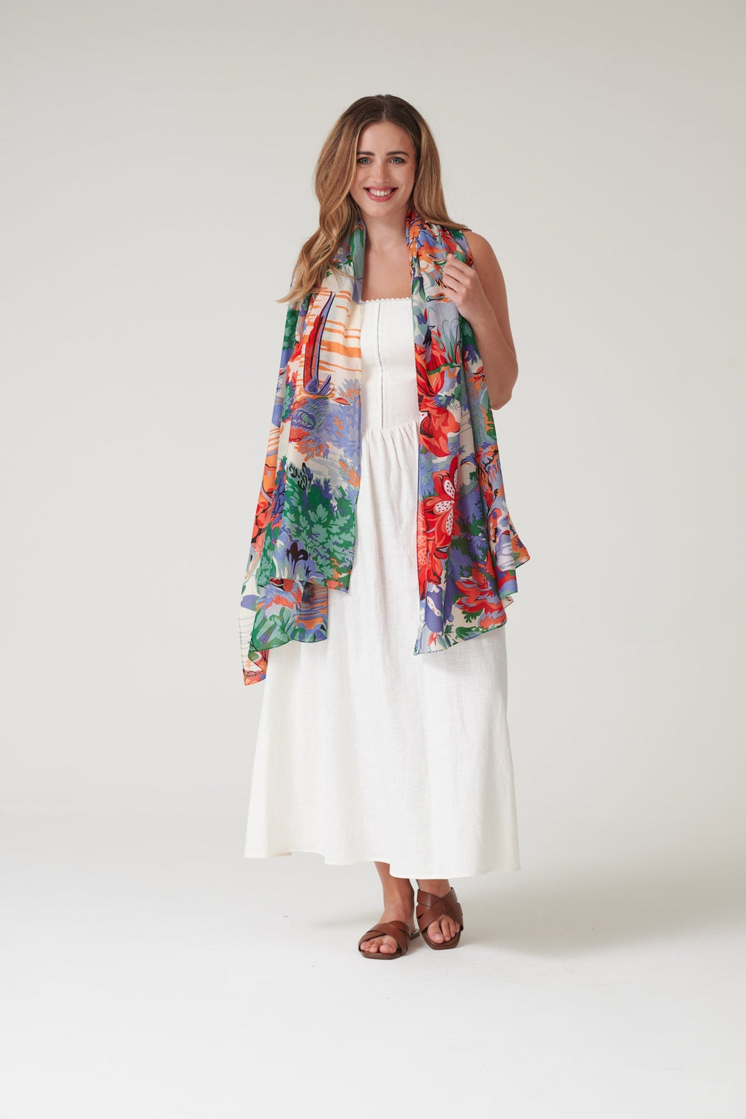 Tropicana Blue Scarf - One Hundred Stars