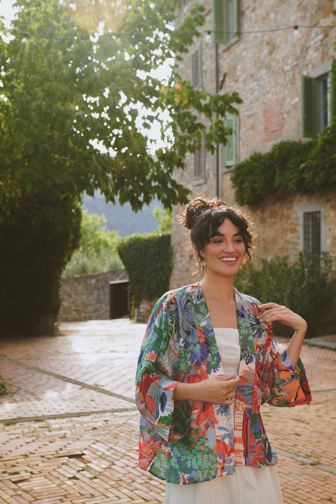 Tropicana Blue Kimono - One Hundred Stars