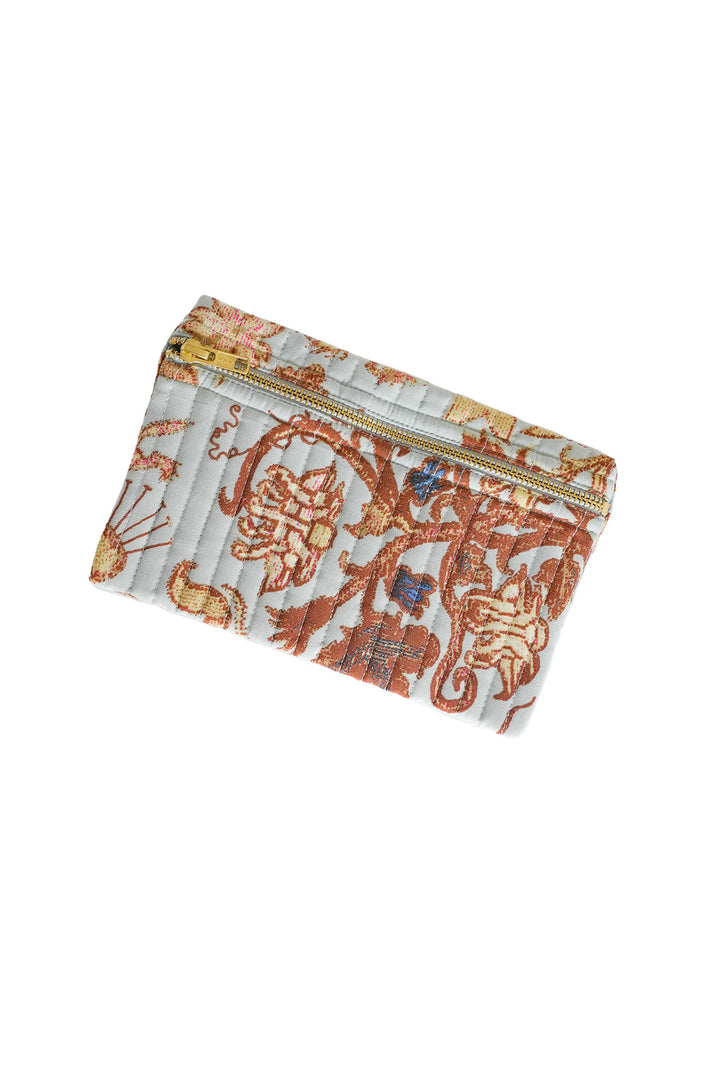 Tudor Rose Grey Pencil Pouch