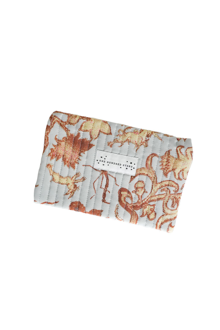 Tudor Rose Grey Pencil Pouch