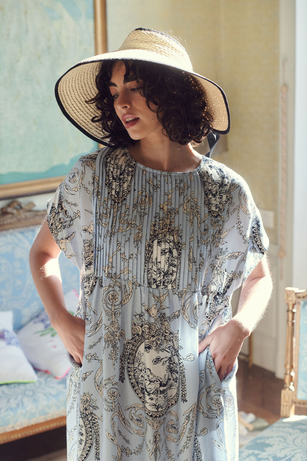 ONE HUNDRED STARS バレンタイン スカイプリーツドレス Valentine Sky Pleat Dress – One Hundred Stars USA