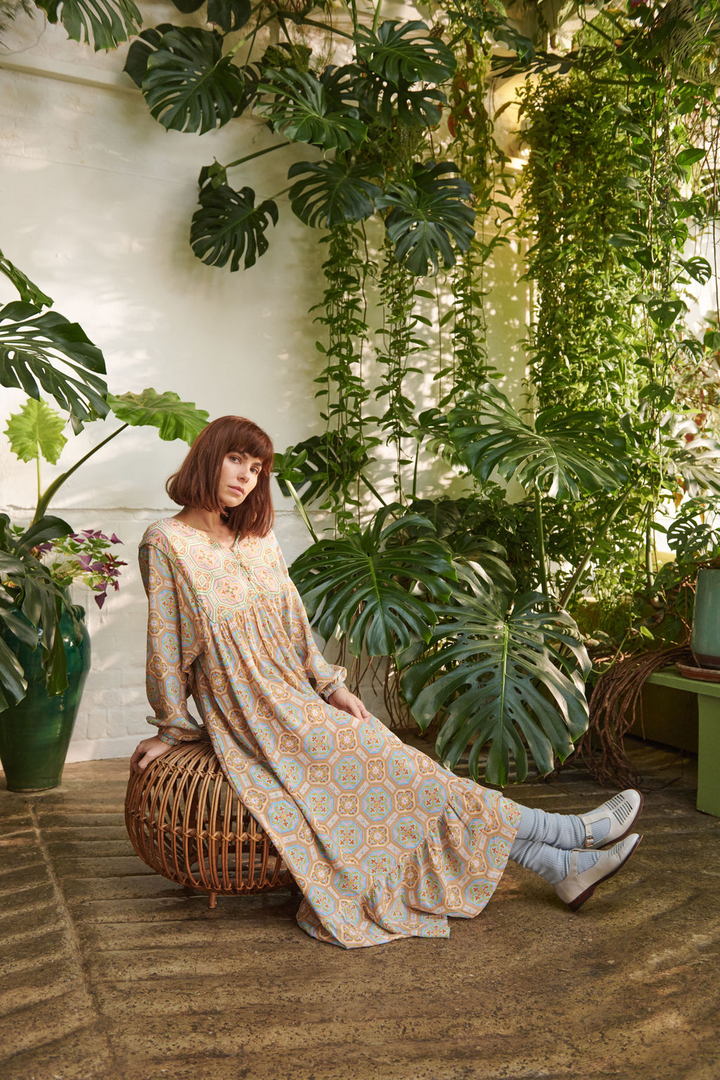 beautiful summer dress by one hundred stars featuring a geometric print