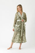 Vintage Damask Sage Gown