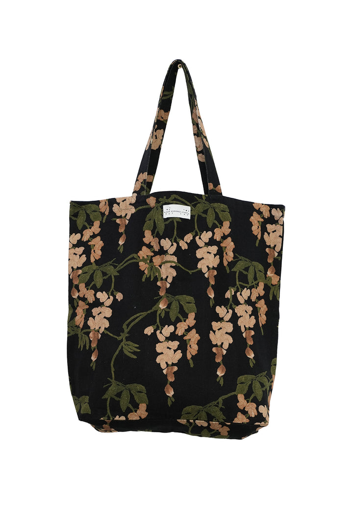 Wisteria Black Canvas Bag