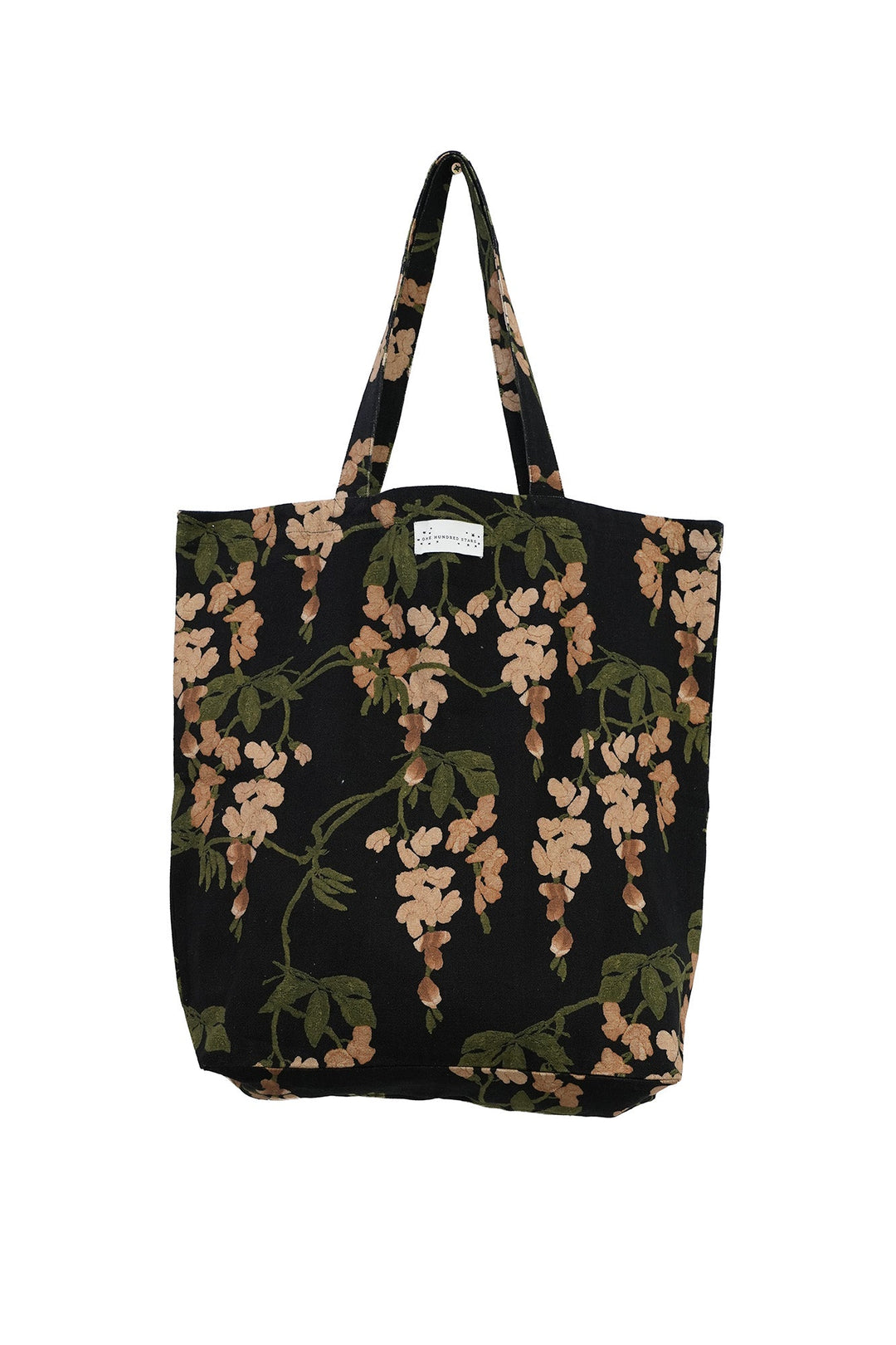 Wisteria Black Canvas Bag