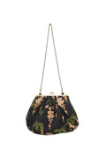 Wisteria Black Kiss Lock Clutch Bag