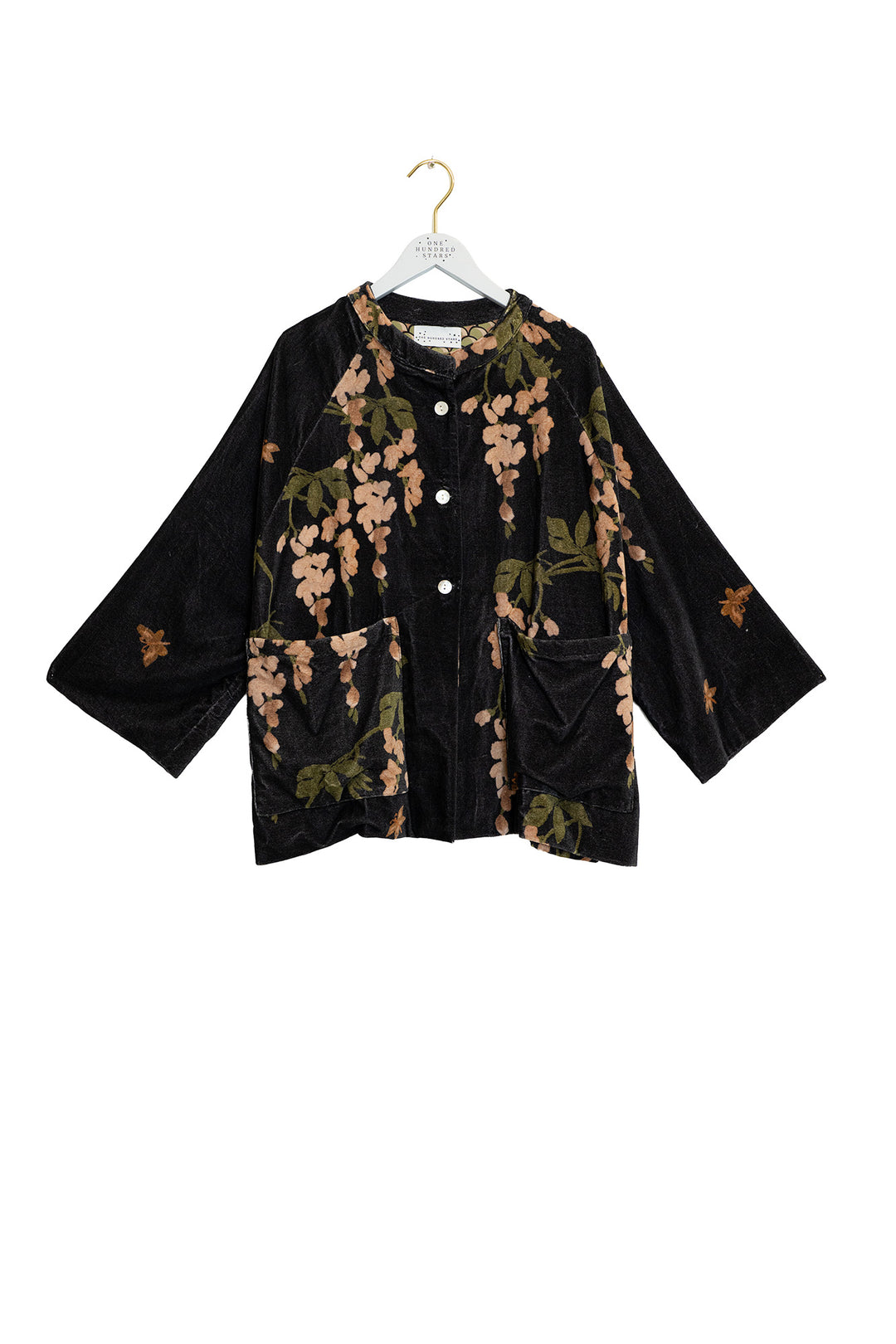 Wisteria Black Velvet Jacket