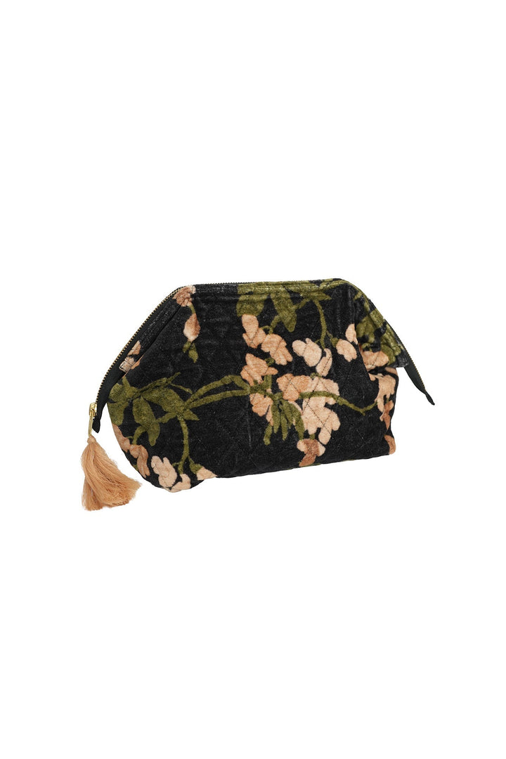 Wisteria Black Velvet Pouch