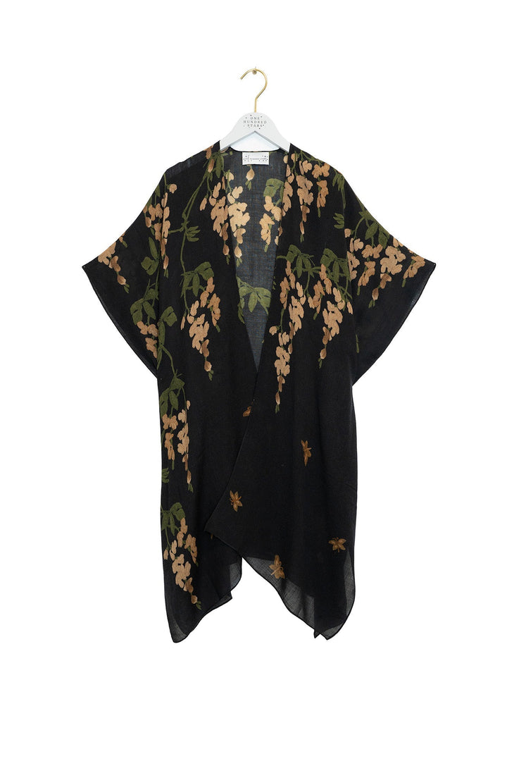 Wisteria Black Wool Throwover
