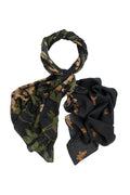 Wisteria Black Wool Scarf