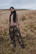 Wisteria Black Barrel Pants
