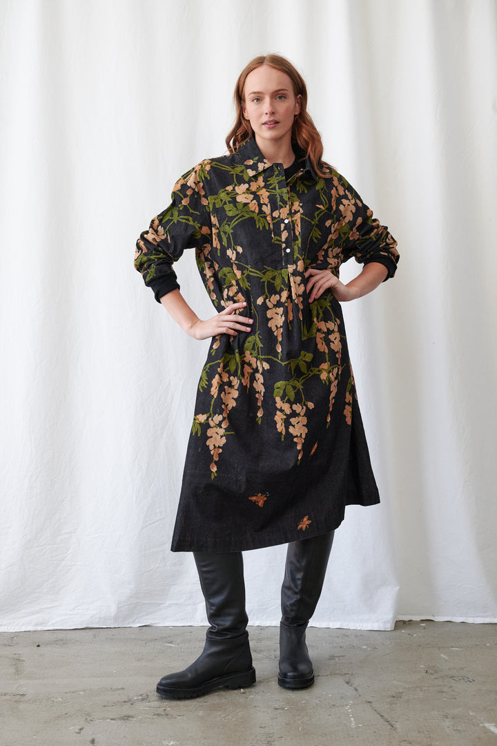 Wisteria Black Pocket Dress