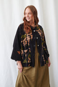 Wisteria Black Velvet Jacket