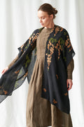 Wisteria Black Wool Throwover