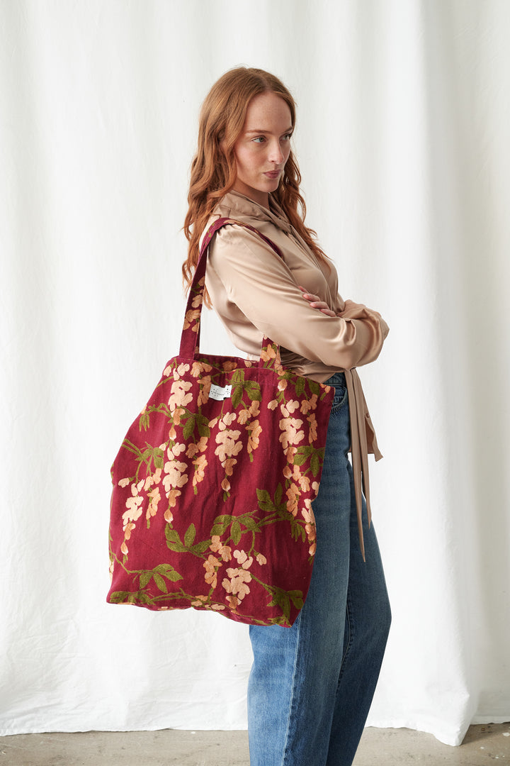 Wisteria Plum Canvas Bag
