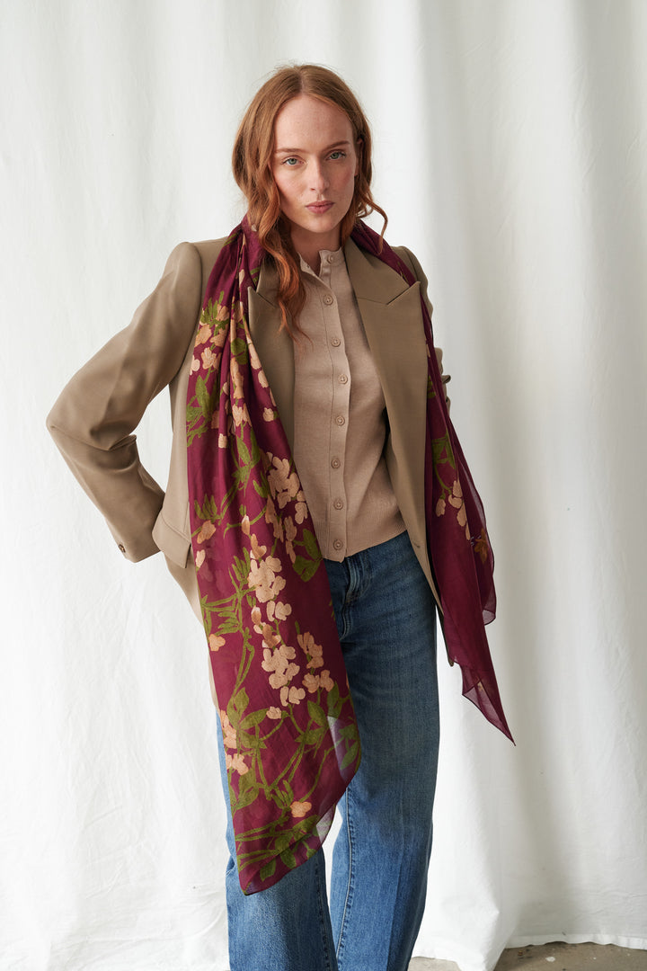 Wisteria Plum Scarf