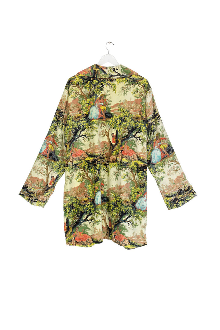 Country Toile Velvet Boyfriend Jacket