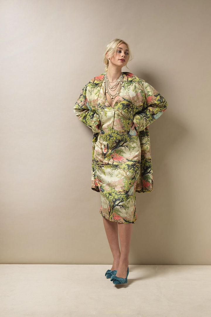 Country Toile Velvet Boyfriend Jacket
