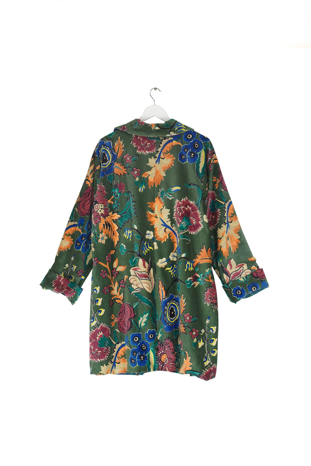Flower Vase Green Velvet Boyfriend Jacket