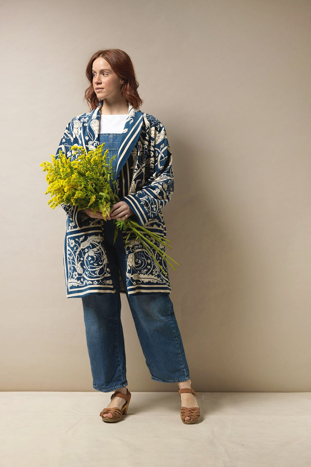 Jaipur Blue Velvet Boyfriend Jacket