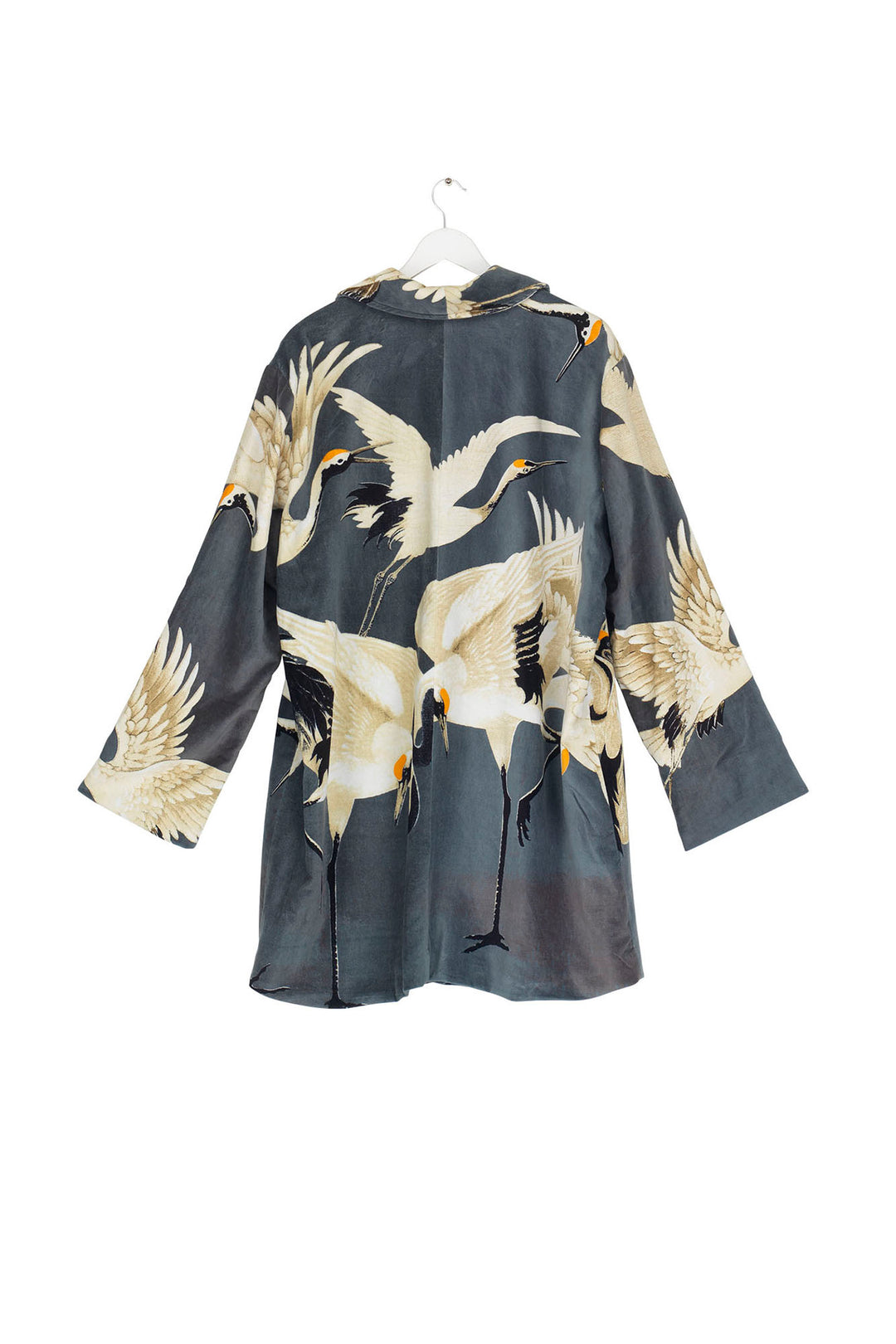 Stork Slate Velvet Boyfriend Jacket