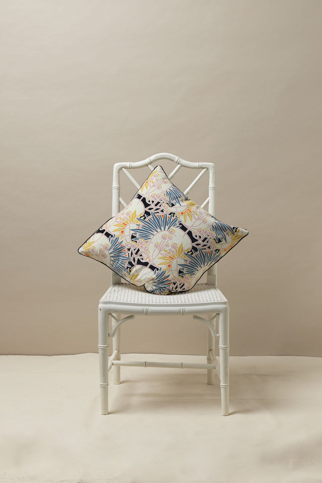 Art deco inspired print cushion 