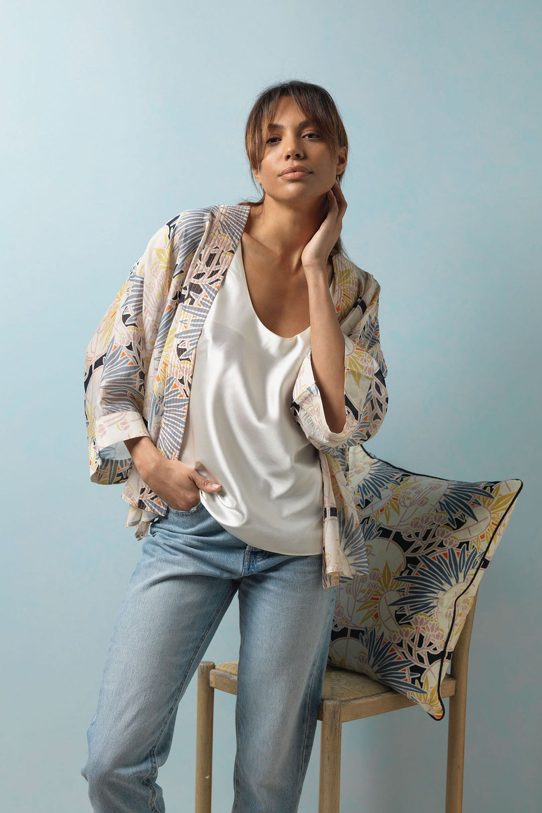 Deco Daisy Mauve Kimono