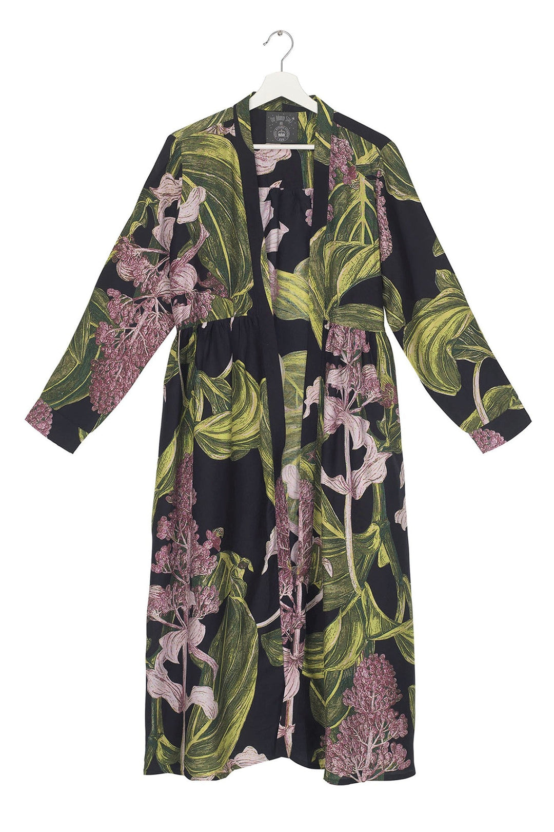 Marianne North Medinilla Duster Coat- This stunning shape is both stylish and versatile, whether you choose to wear our duster coat as a luxurious house coat, as part of a chic ensemble during the day or over a little black dress during the evening.