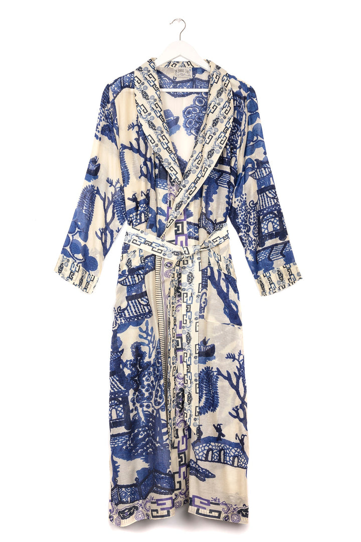One Hundred Stars Giant Willow Blue Gown- This gown is perfect as a luxurious house coat or for layering as a chic accessory to your favourite outfit.