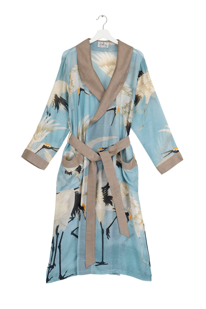 Storks and cranes have been a major art deco trend in both fashion and interiors and this Stork Sky Blue Gown is perfect for anyone looking for something chic, stylish and in vogue!