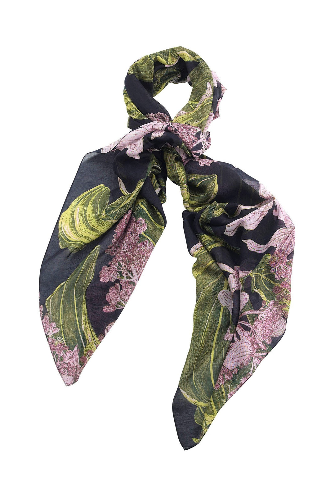 Marianne North Medinilla Scarf- Our scarves are a full 100cm x 200cm making them perfect for layering in the winter months or worn as a delicate cover up during the summer seasons.