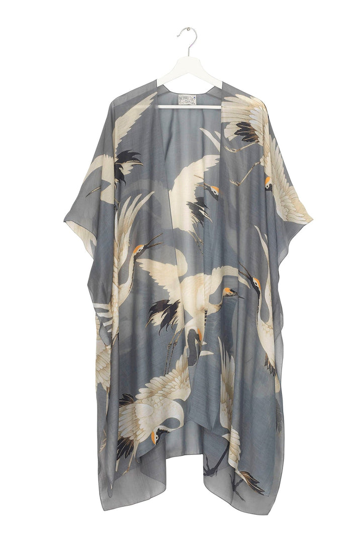One Hundred Stars Stork Crane Slate Grey Throwover - perfect for the warmer months or worn on holiday as the ideal resort wear. 