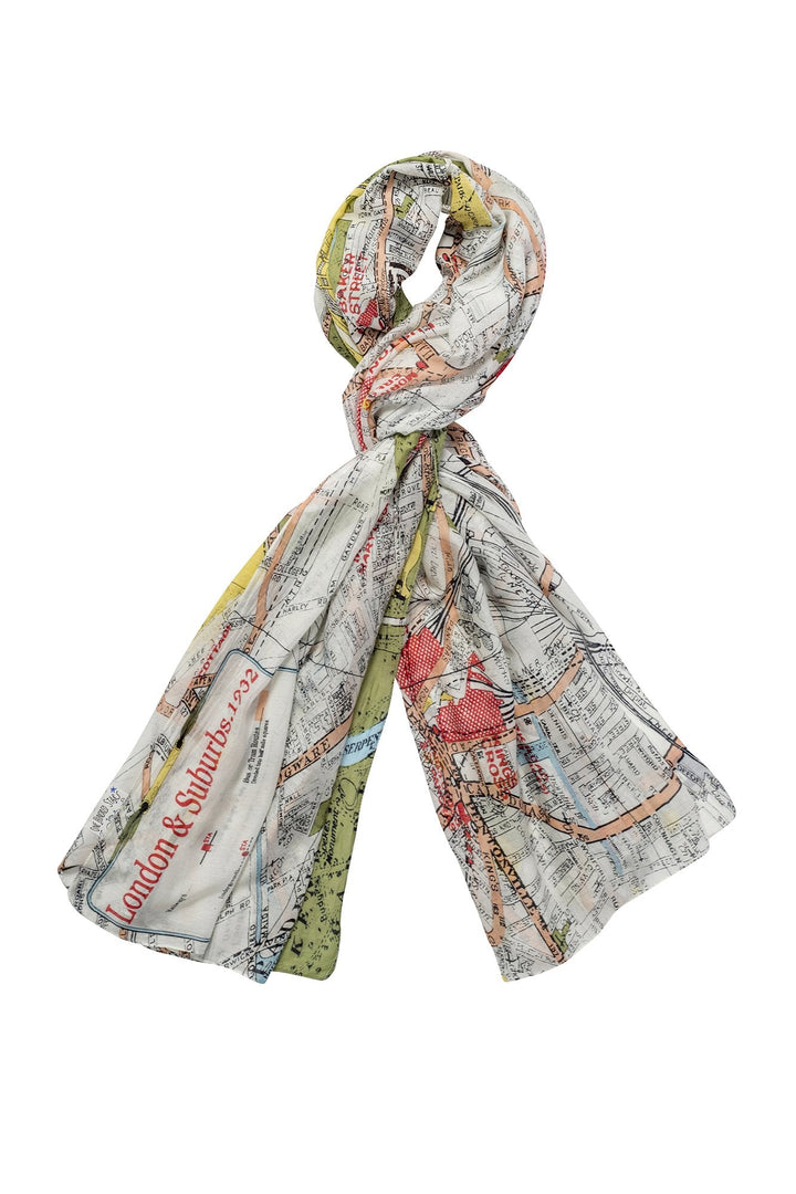 One Hundred Stars London Map Scarf- Our scarves are a full 100cm x 200cm making them perfect for layering in the winter months or worn as a delicate cover up during the summer seasons.